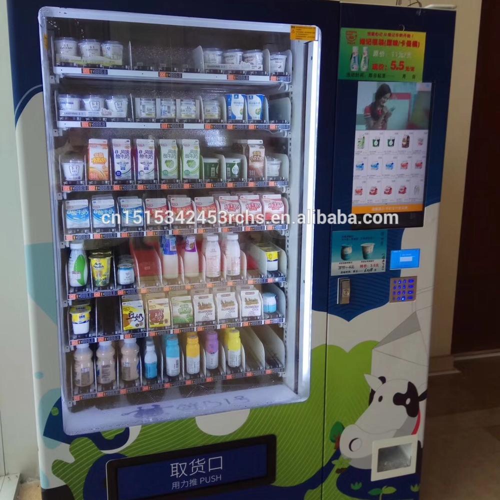 Hot sale school milk vending machine with advertisement