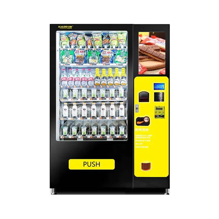 factory supply drink and milk vending machine with screen