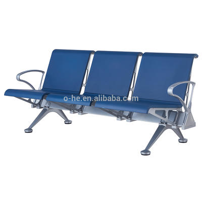 High class blue projected public waiting room chair P1717