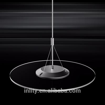 Dimmable Round Clear Panel Pendant Light,Round Panel Pendant Lighting