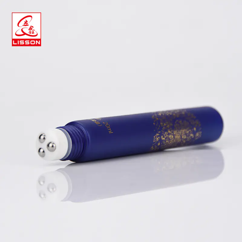 Cosmetic Plastic Soft Tube For Eye Cream With Massage Roller Ball