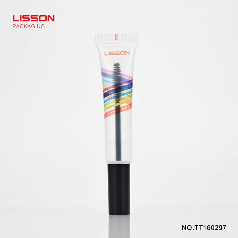 20ml private label black mascara tube clear plastic packaging