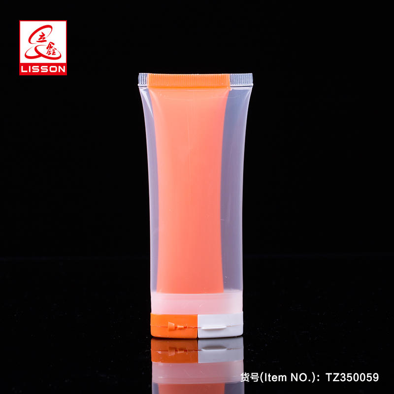 Cosmetic Eye Cream Day And Night Packing Oval Double Tube packaging