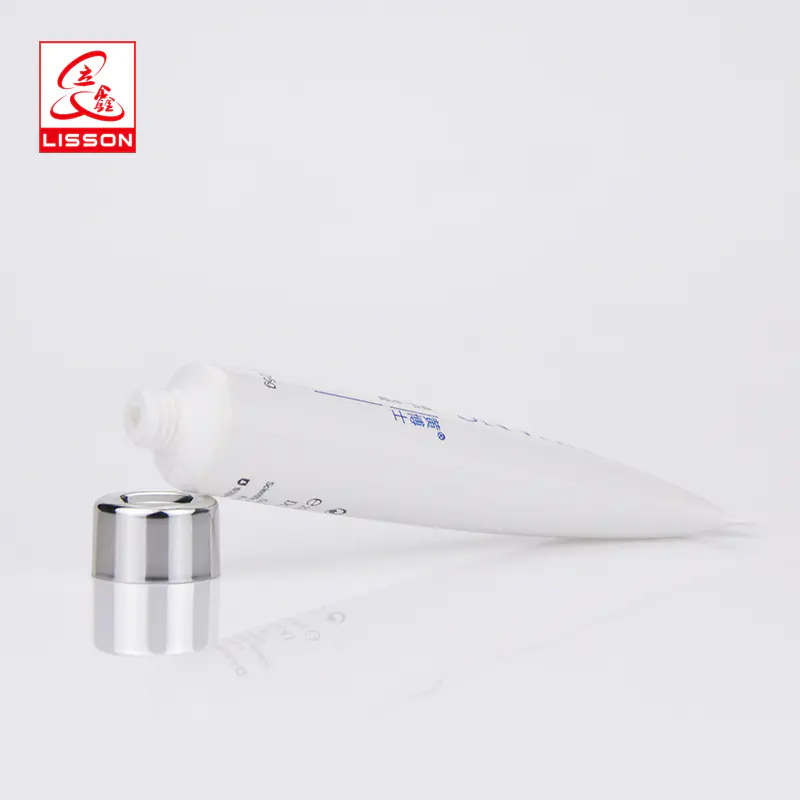 20ml Cosmetic packaging white soft tube for eye cream with long nozzle head
