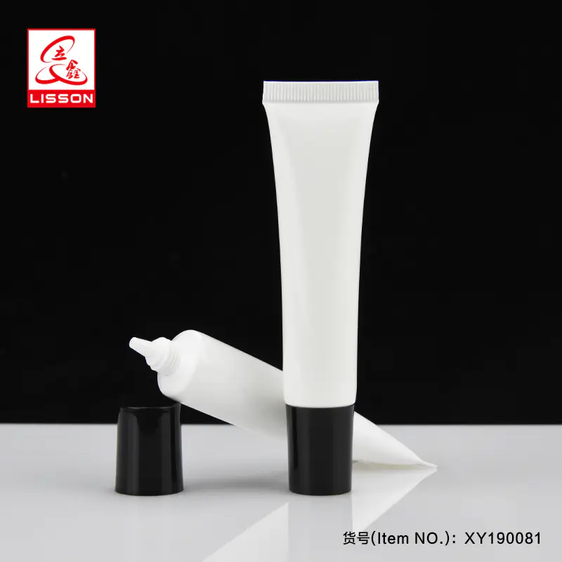 Eco-friendly Empty Plastic Cosmetic Cream Long Nozzle Packaging Tube For Skin Care