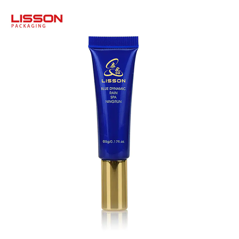 5g 0.17oz luxury cosmetic packaging sample tube with metal cap