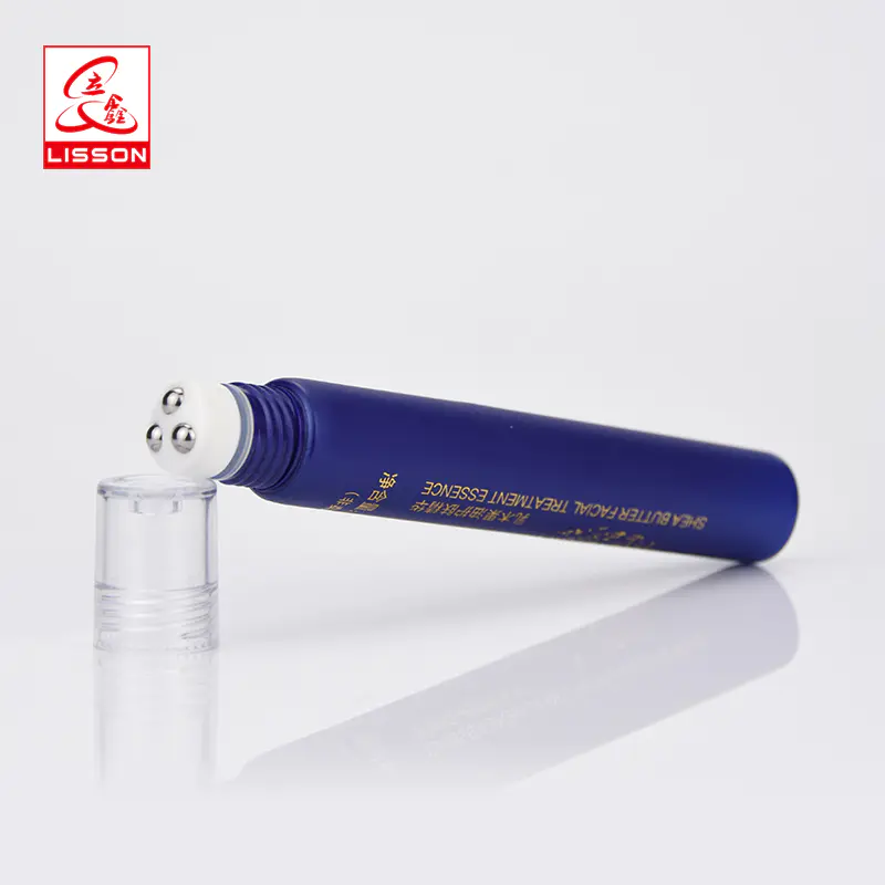 Cosmetic Plastic Soft Tube For Eye Cream With Massage Roller Ball