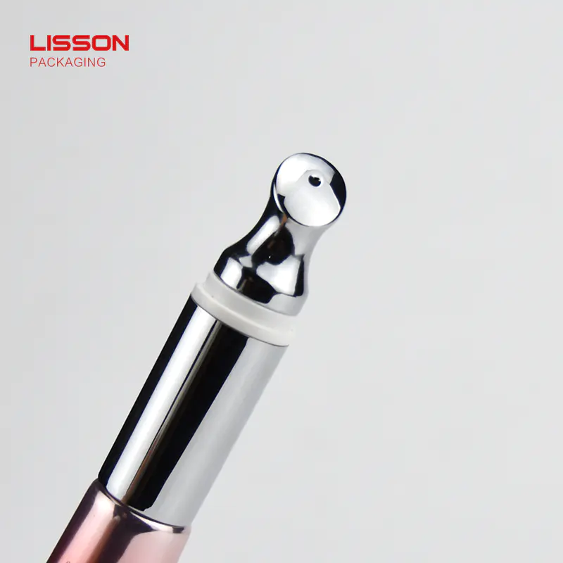 Luxury customized vibration eye cream tube packaging with laser printed logo on applicator
