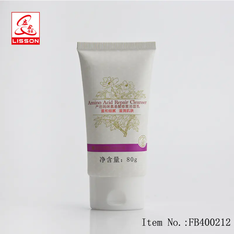 60g luxury Cosmetic Oval Plastic Tubes for facial clenser