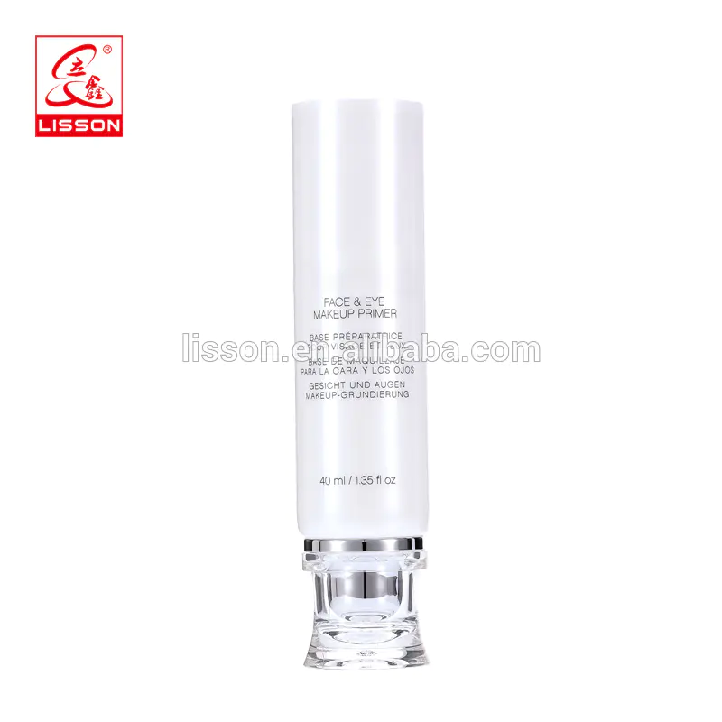 40ml Face & Eye Makeup primer cosmetic empty plastic container tube with Acrylic cap