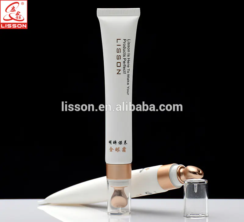 20ml Plastic Cosmetic Tube For Eye Cream And Lipstick Tube With Zinc Alloy Applicator