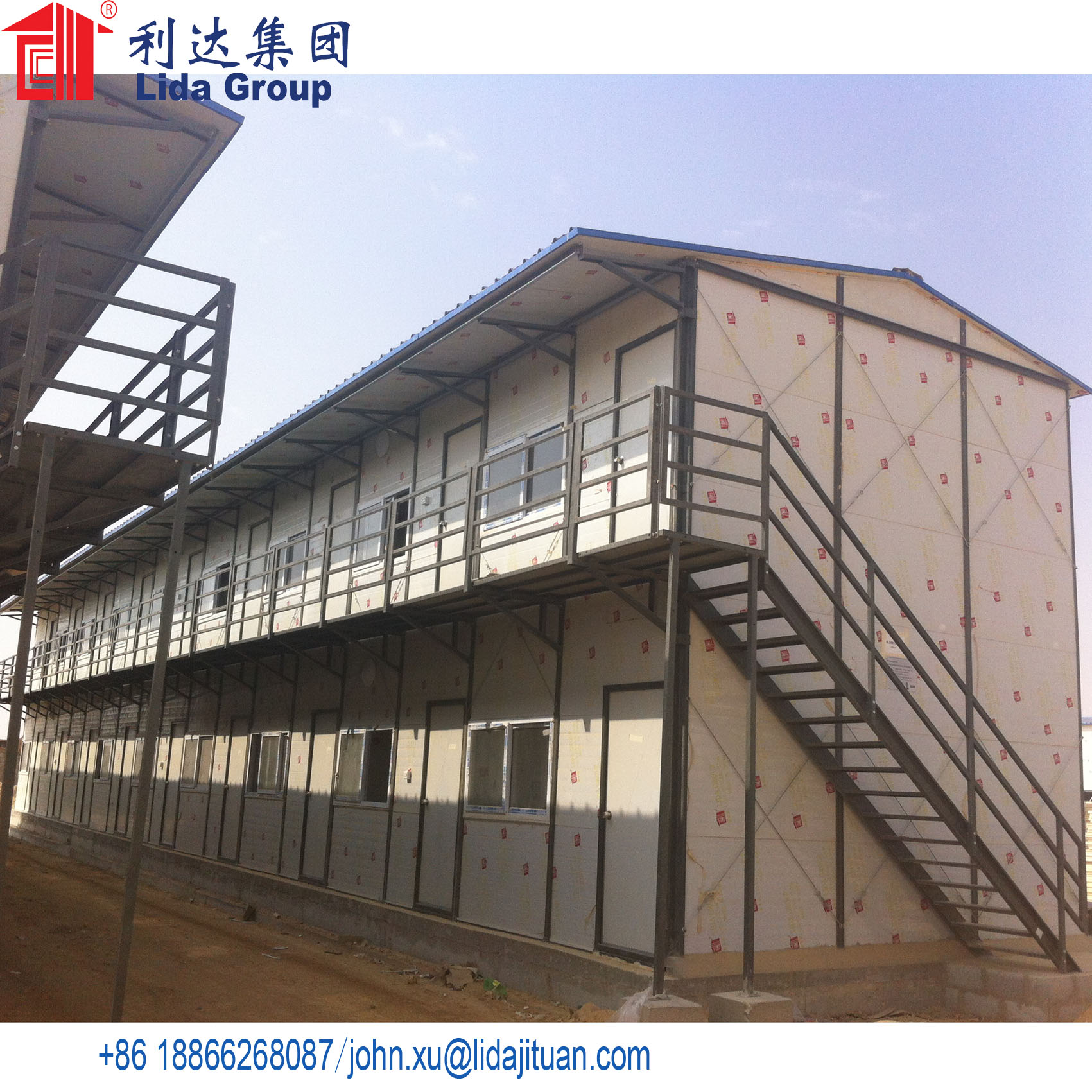 africa fast construction steel structure prefabricated house worker camp