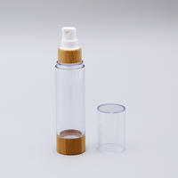 Bamboo setairless pump bottle , wholesale airless pump bottle,