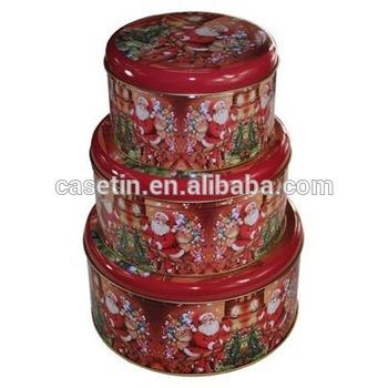 Food grade christmas cookies gift tin box for packaging