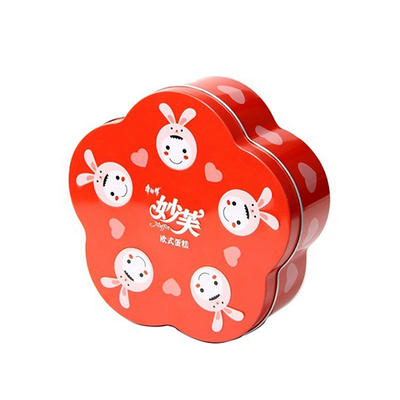 Hot sale bodenda high quality flower shape tin case gift chocolate metal can biscuit tins packing boxesfor cookies candy