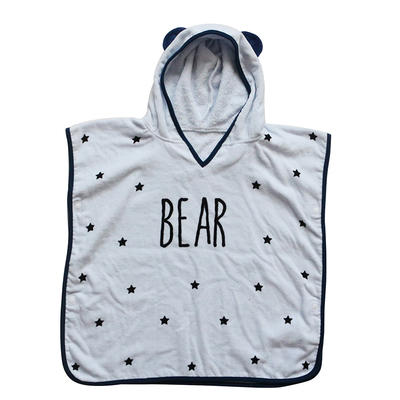New Style 100% Cotton Bear Hooded Bath Towel for baby kids Hot Sale Customized