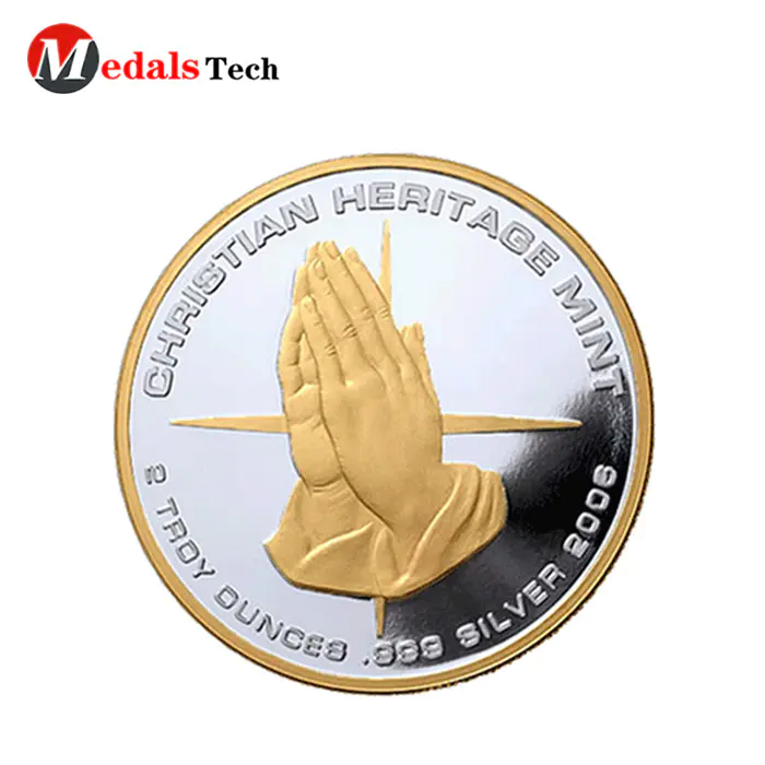 Cheap indian old gifts religious christian metalchallenge coin
