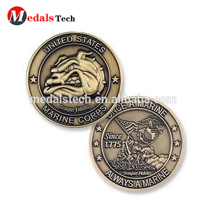Factory Direct Supply antique copper 3d embossed wings logo gold eagle replica coins