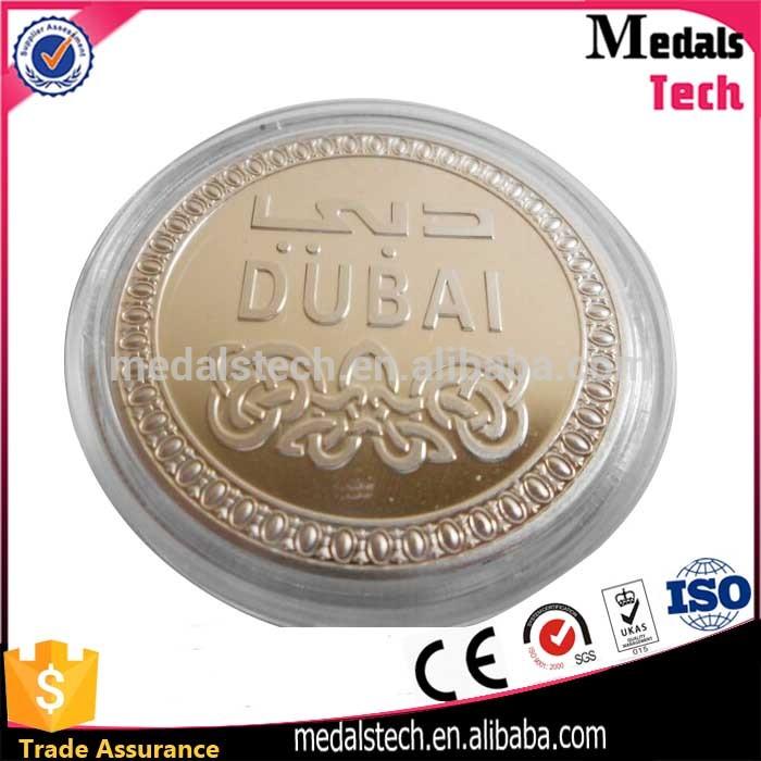 New Discount Rose Gold Dubai Coin With Transparent Acrylic Box