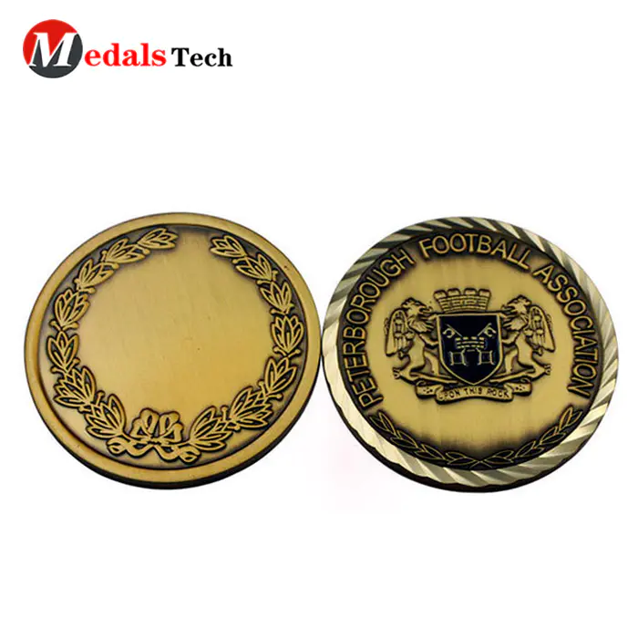 Customized ancient india event antique gold sport challenge coin