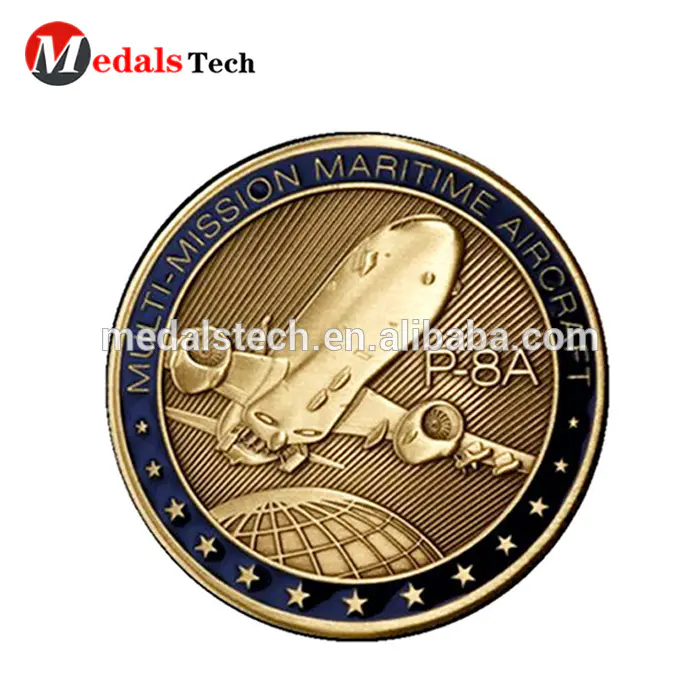 Factory Direct Supply antique copper 3d embossed wings logo gold eagle replica coins