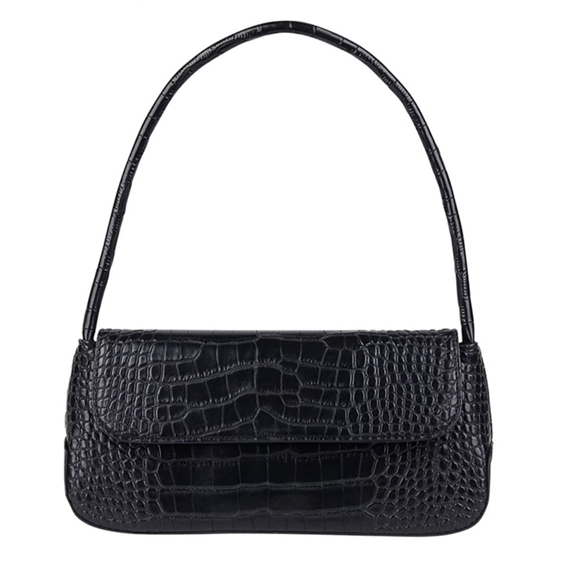 Vintage Fashion Crocodile Tote Bags 2020 Luxury Handbags Woman Bags Designer Baguette Shape Subaxillary bag Female Shoulder Bag
