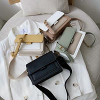 Contrast Color Leather Cross-body Bags For Women 2020 Travel Handbag Fashion Simple Shoulder Bag Ladies Cross Body Bag