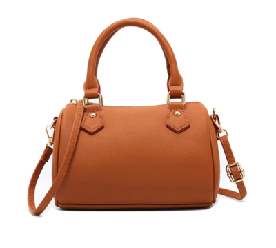 Custom Vintage Woman Faux LeatherBoston Handbag Daily Lady Tote Bag