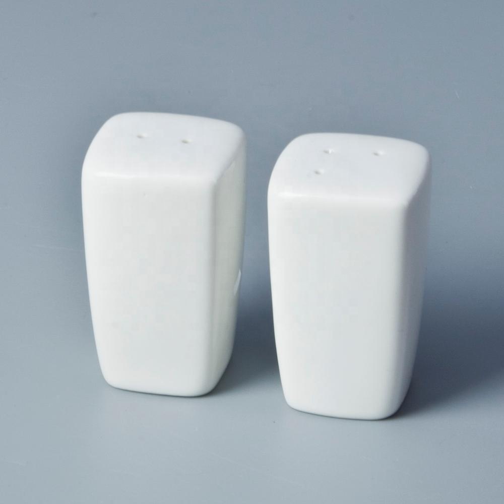 Unique Design White China Porcelain Salt And Pepper Shaker, Salt And Pepper Shakers For Banquet&