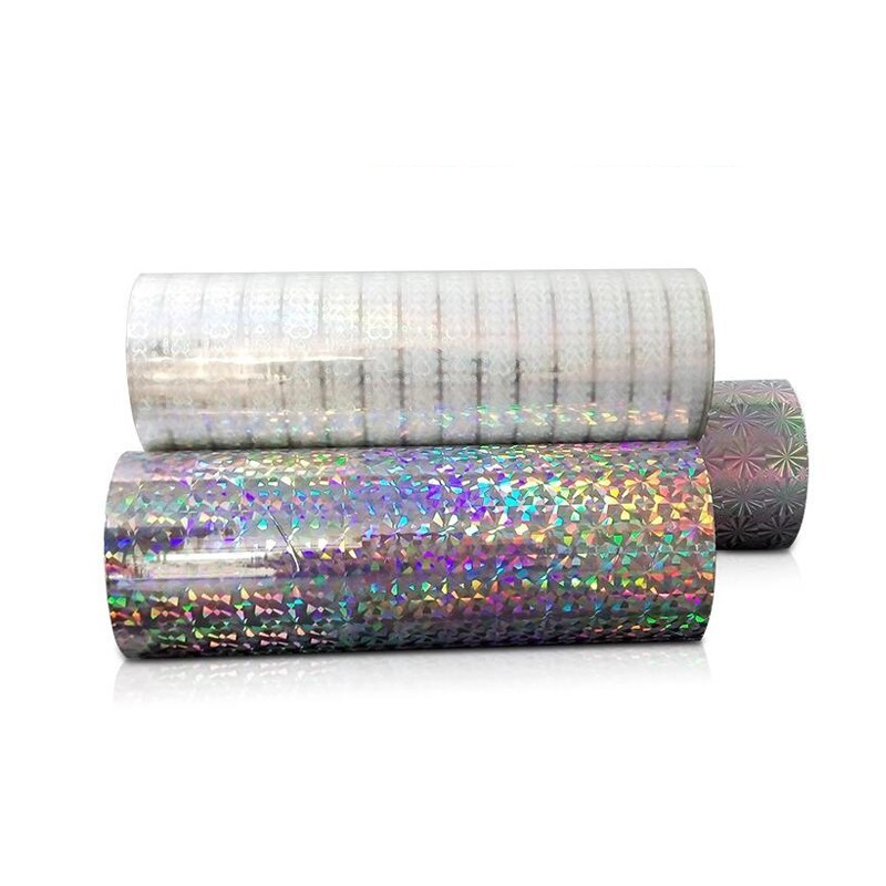 Pet Laser Transparent Plain Holographic Film Holographic Thermal Lamination Film For Paper and sticker