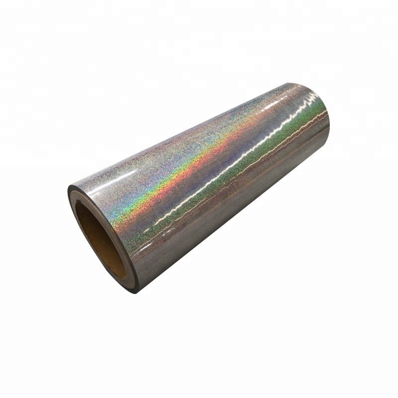Hot sell rainbow pillar of light Holographic Metallized and Transparent Lamination Film for paper board