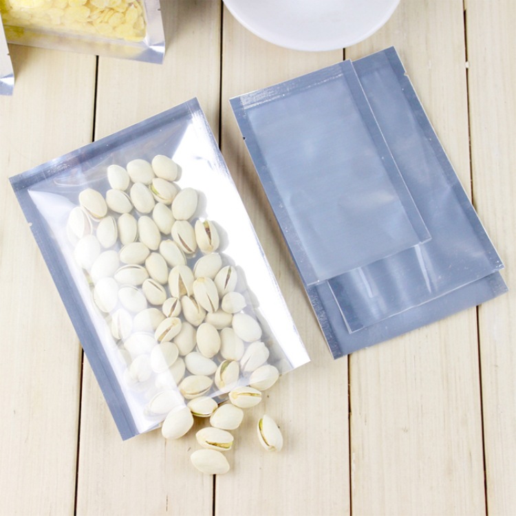 Three Side Sealed Heat Seal Aluminum Plated Plastic Food Mylar Vacuum Packaging Bag