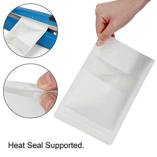 ODM & OEM White Kraft Paper Stand Up Seal Sealing Zip Lock Ziplock Bag Food Packaging bags Large Small Pouch