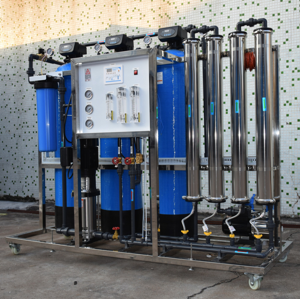 1000 liters activated carbon filter / quartz sand filter reverse osmosis plant