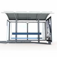 Solar Light Bus Stop With Emergency Stop Switch