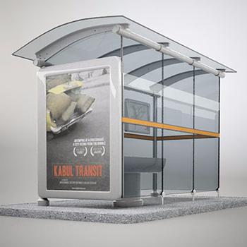 Outdoor Modern Waterproof Adverting Bus Stop Station Shelters