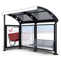 Bus Stop Shelter Furniture with Led Sign