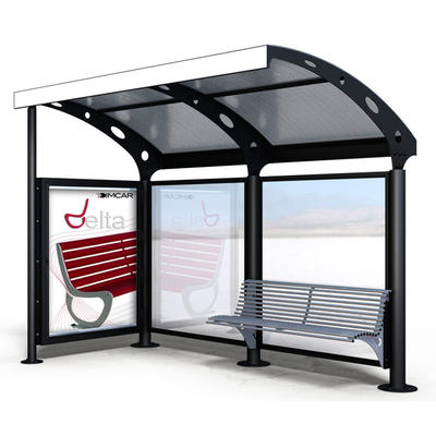 Bus Stop Shelter Furniture with Led Sign