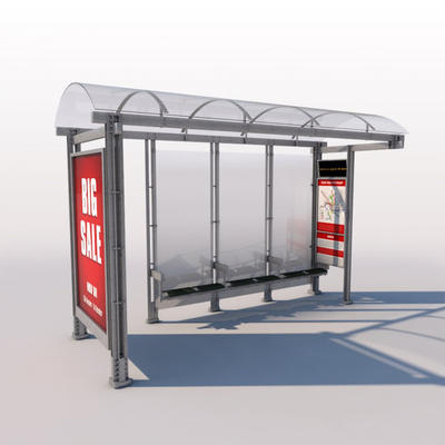 Outdoor Furniture Stainless Steel Bus Station Shelter