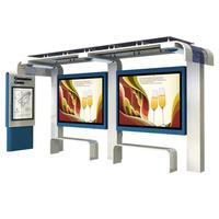 Outdoor furniture smart bus stop shelter for outdoor advertising