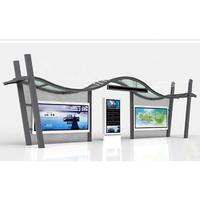 City furniture street bus shelter outdoor advertising stainless steel bus stop station