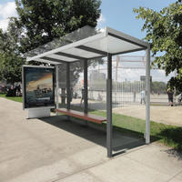 Customized modern stainless steel bus shelter bus stop