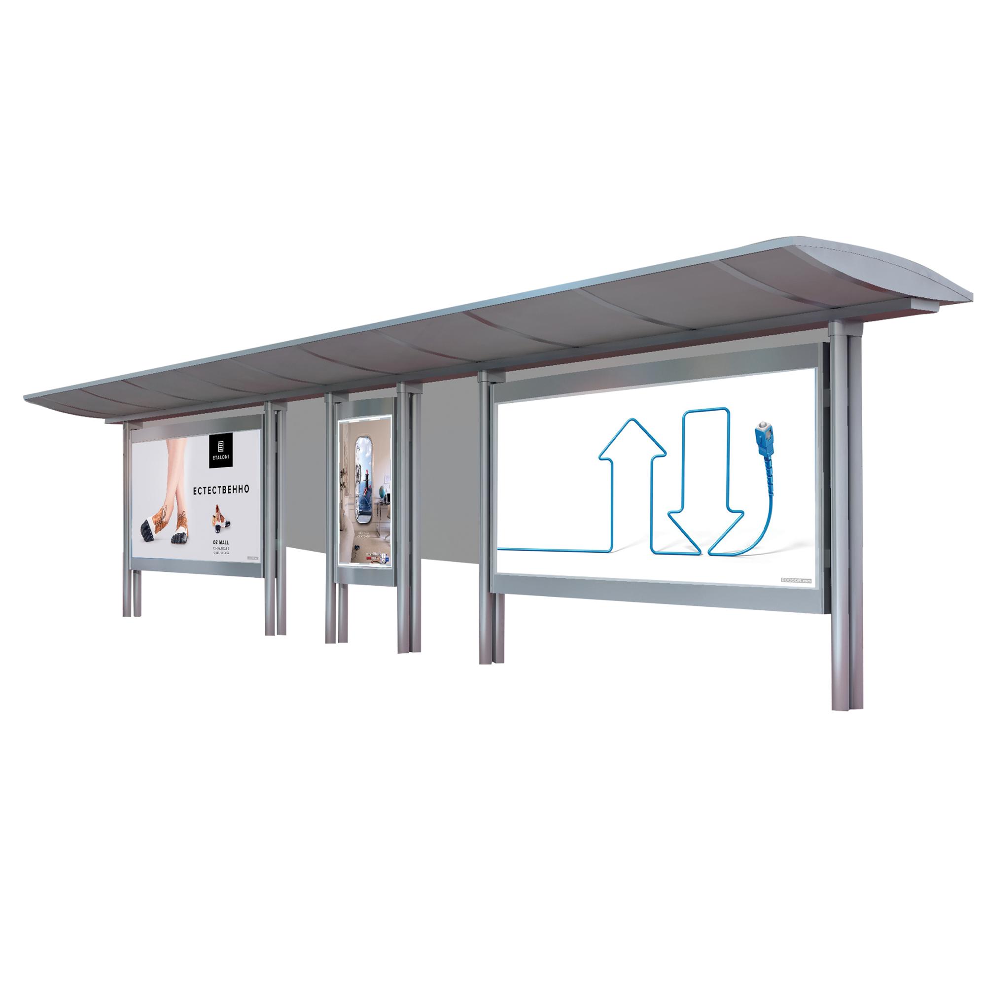 High quality stainless steel bus shelter advertising