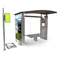 Stainless Steel Advertising Bus Stop Shelter