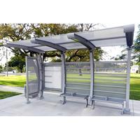 Customized dimensions stainless steel bus stop shelter