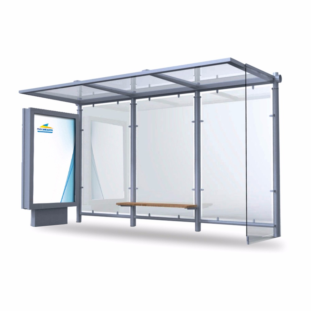 Customized Outdoor Advertising Bus Stop Shelter