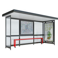 Factory manufacturer outdoor tempered glass bus shelter stop