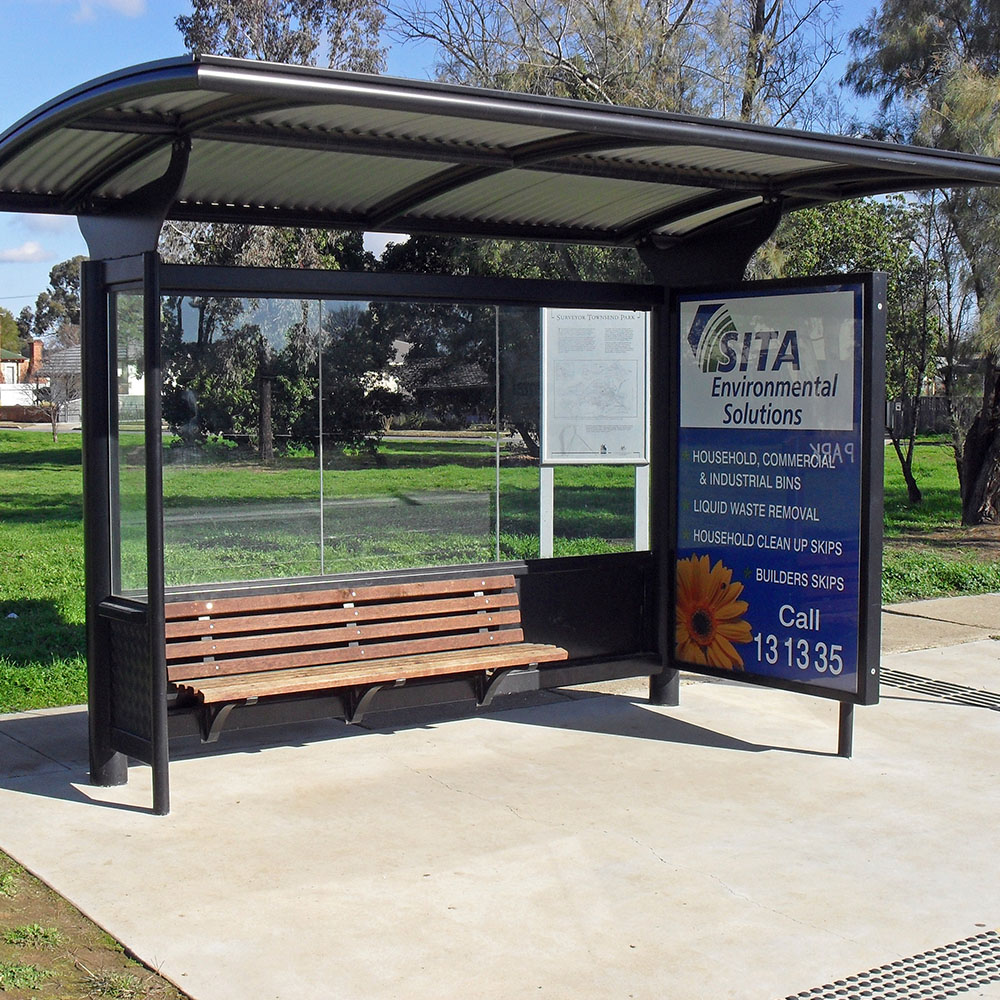 Newest design metal bus stop shelter
