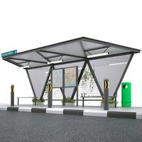 Outdoor Advertising Modern Metal Bus Stop Shelter