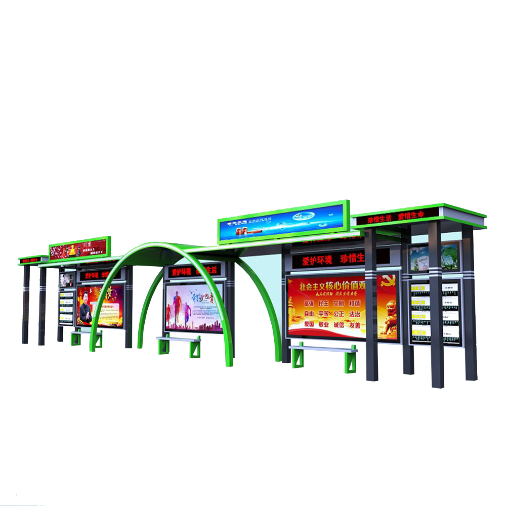 Multi-function Advertising Display Bus Shelter Station